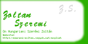 zoltan szeremi business card