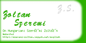 zoltan szeremi business card